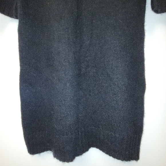 Theory Mirna Warmth Wool Cashmere Black Turtleneck Sweater Dress Tunic S… - Picture 6 of 16